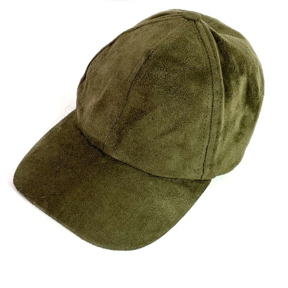 UB2 Sueded Hat Cap Strap Back Mens Adjustable  Green Solid Plain Blank - Picture 1 of 4